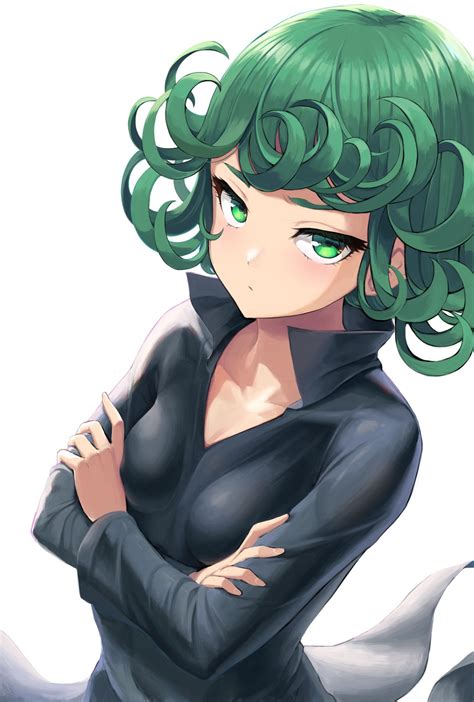 Sai Abyss05 Tatsumaki One Punch Man Highres Black Dress Breasts Closed Mouth Collared
