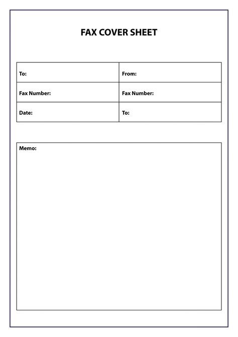 Free Fax Cover Sheet Template Printable Basic Pdf Word