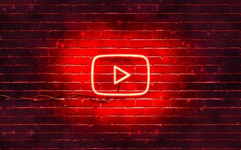 Descargar Fondos De Pantalla Youtube Logotipo Rojo 4k Rojo Brickwall