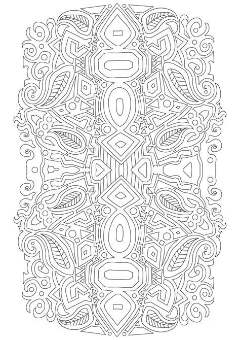 complex pattern coloring page coloring page  adults