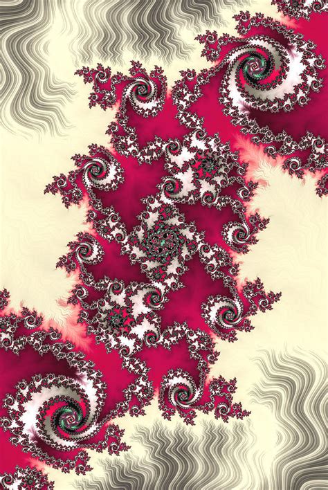 Red Spiral Fractals Digital Art By Vickie Fiveash Fine Art America