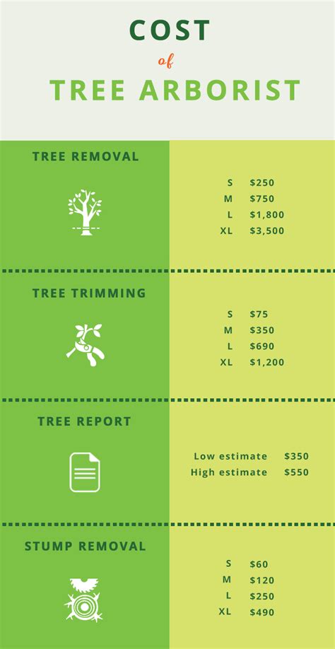 How Much Does An Arborist Cost Infographic By Go Tree Quotes Tree