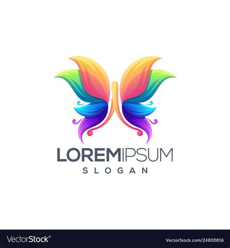 Awesome Butterfly Logo Design Design Royalty Free Vector