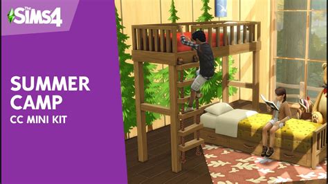 The Sims 4 Summer Camp Mini Cc Kit Bunk Bed Youtube