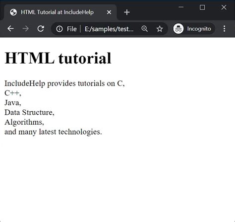 HTML Br Tag With Examples