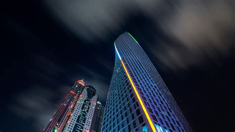 3840x2160 Buildings Skyscraper Dubai Nights 8k 4k Hd 4k Wallpapers