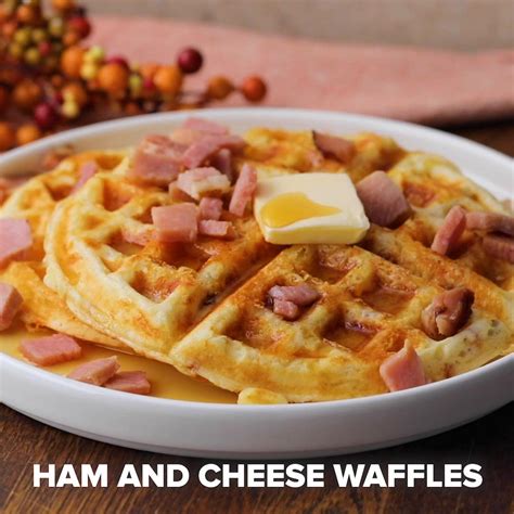 Ham And Cheese Waffles Recipe By Maklano