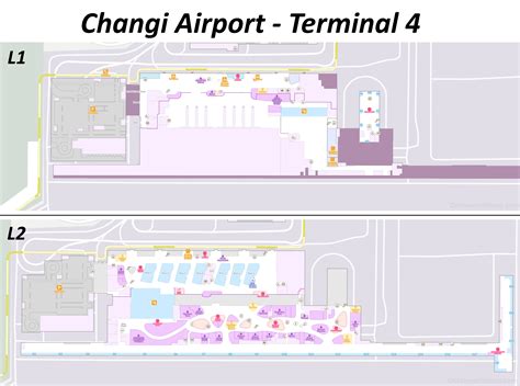 Changi Airport Terminal Map Singapore Ontheworldmap