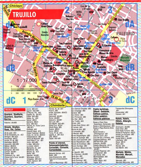 Trujillo Tourist Map Trujillo Peru • Mappery