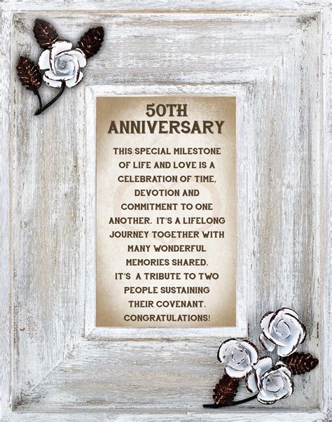 50th Anniversary Picture Frame | Mother picture frame, Friends picture frame, Picture frames