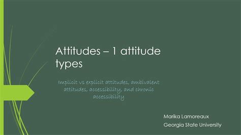 Attitudes 1 Attitude Types Youtube