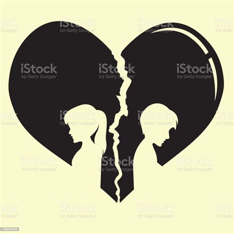 Broken Heart Heartbreak Flat Icon For Broken Heart Concept Vector