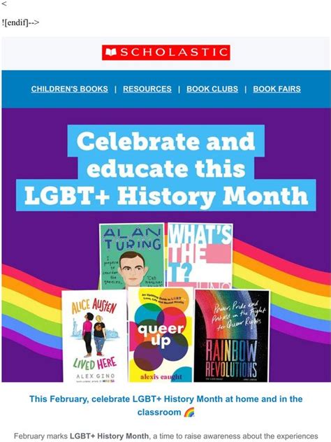 Scholastic Celebrate Lgbt History Month At Home And In The Classroom
