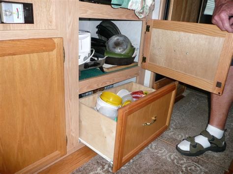 Make More Rv Storage By Converting A Drawer Into A Cabinet Many Other