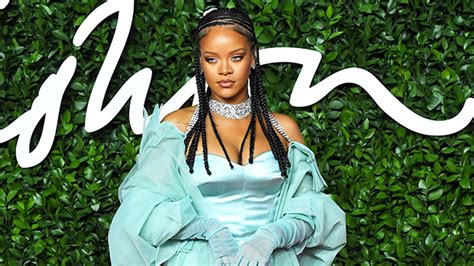 Rihanna Rocks Silver Dress And Shows Side Tattoo In Fenty Beauty Photos