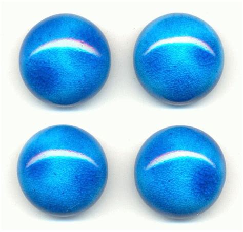 19mm Opaque Blue Round Glass Stone Jans Jewelry Supplies
