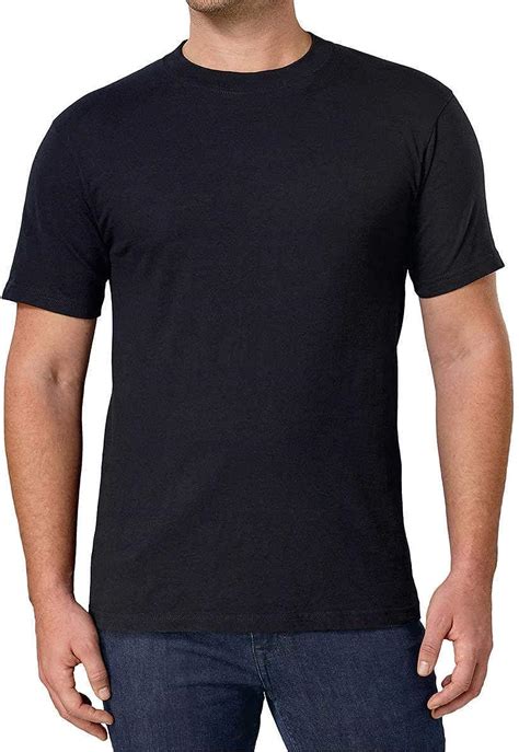 Kirkland Mens Crew Neck Black T Shirts Pack Of 4 Amazonca