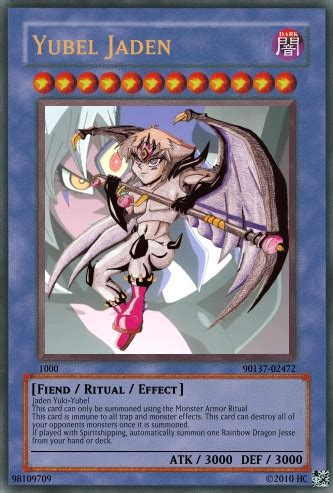 The yubel cards comprise one of the most consistent farm decks in duel links. Jaden Yubel Yugioh Card by hybridchick on DeviantArt