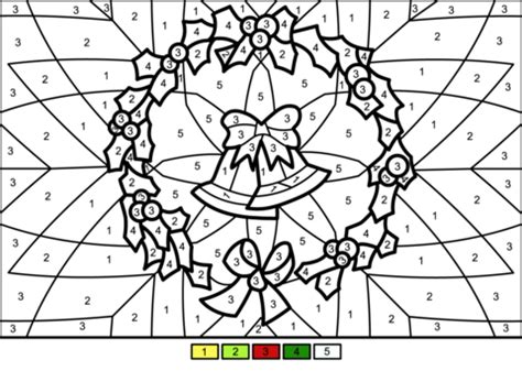 We offer wonderful christmas activities for kids and the kid. Christmas Wreath Color by Number | Free Printable Coloring ...