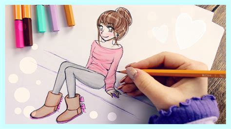 Https://techalive.net/draw/drawing Tutorial How To Draw A Girl With Uggs