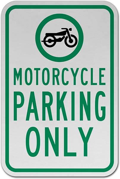 Motorcycle Parking Only Sign With Free Shipping Over 49