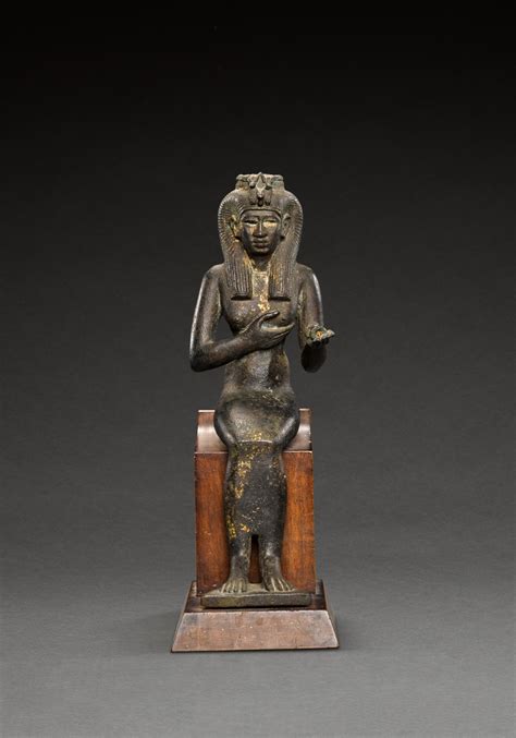 An Egyptian Bronze Figure Of The Goddess Isis 21st25th Dynasty 1075