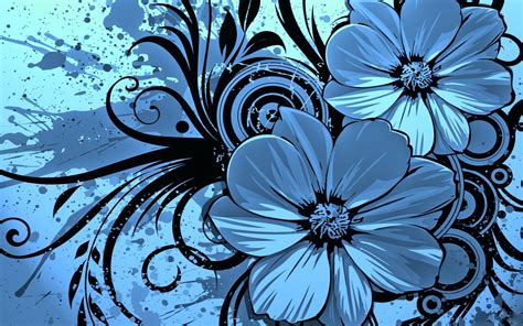 Blue Floral Desktop Wallpapers Top Free Blue Floral Desktop