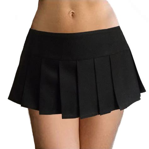 black mini pleated skirt dress ala