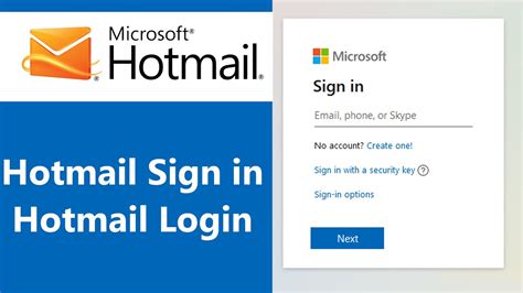 Hotmail Login Hotmail Com Login Help Hotmail Com Sign In YouTube