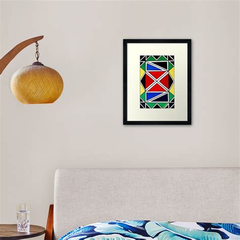 Ndebele Colours Framed Art Print By Pilanehimself Redbubble
