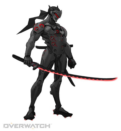 Black Genji Red Overwatch By Plank 69 On Deviantart