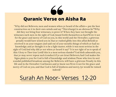 Ayat About Hazrat Aisha In Quran To Ifk Slander Of Aisha