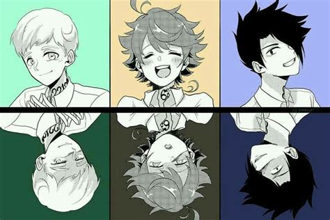 🌺the Promised Neverland ~imagens~ 🌺 ♥💙💛💚 Personagens De Anime