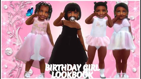 The Sims 4 Cas Birthday Girl Toddler Lookbook Cc List Youtube