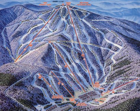 1999 00 Mt Sunapee Trail Map New England Ski Map