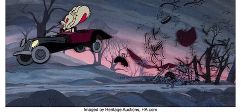 How did i never realize this before??? 101 Dalmatians Cruella De Vil Production Cel Setup and ...