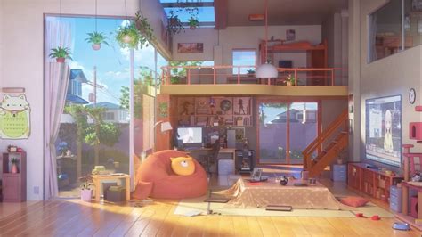 Sweet Home And Furniture Apartment Anime Living Room