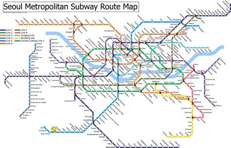 Map Of Seoul Metro Metro Lines And Metro Stations Of Seoul