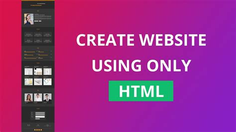 Create a website using only Html - YouTube