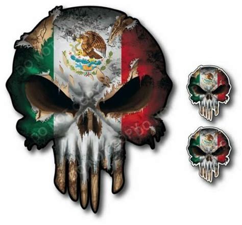Pack Mexican Flag Skull Mexico Heat Transfer Iron On Etsy