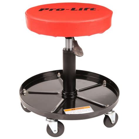Vevor Rolling Garage Stool 300lbs Capacity Adjustable Height From 21