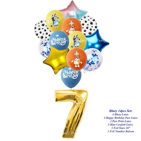 Bingo Bluey Themed Latex Balloons Paw Print Balloons Etsy Uk