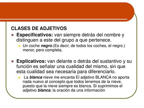 PPT El Adjetivo PowerPoint Presentation Free Download ID