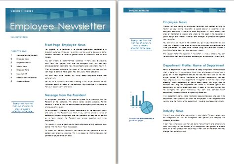 Ms Word Employee Newsletter Template Formal Word Templates