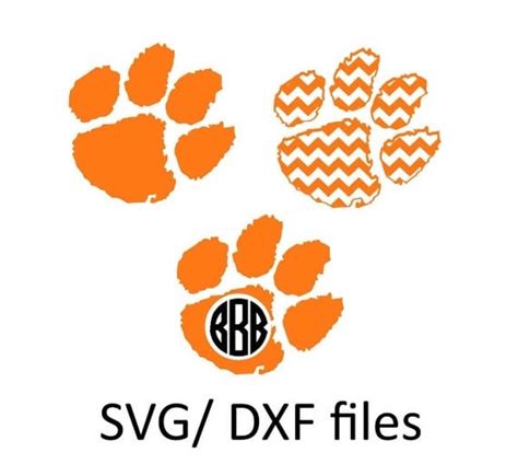 Tiger Paw SVG And DXF Cut File For Silhouette By OhThisDigitalFun