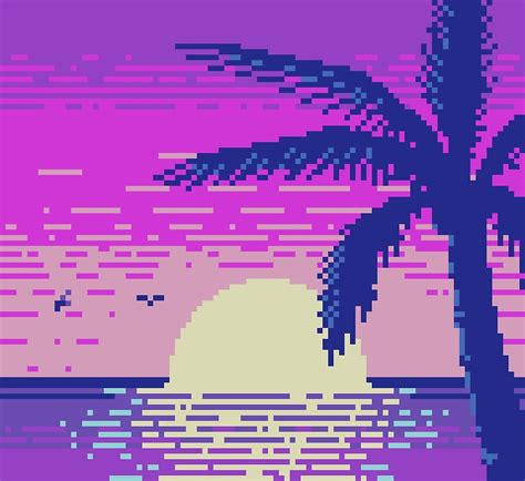 Pixel Sunset By Kevin Houlihan Redbubble