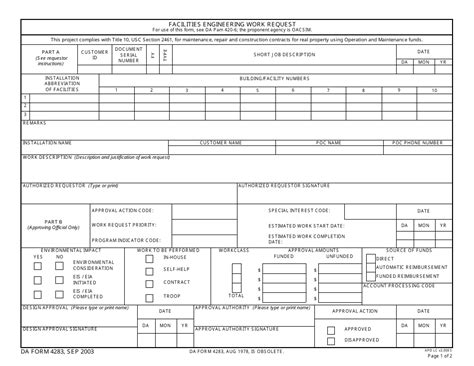 Da Form 4283 Fill Out Sign Online And Download Fillable Pdf