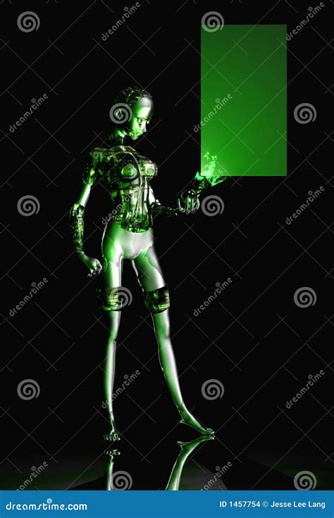 Android Girl Dancing Hip Hop On Kneel Pose In White Background Royalty