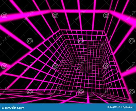 Futuristic 3d Render Tiled Labyrinth Interior Stock Illustration