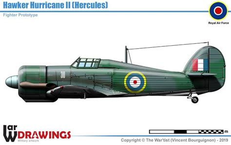 Hawker Hurricaneii Hercules Wwii Airplane Hawker Vintage Aircraft